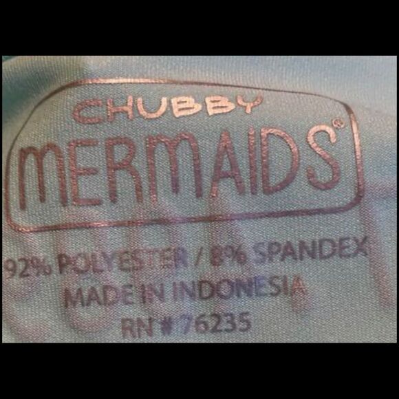 NWT CHUBBY MERMAID JUNIOR  STRIPED BLUE/WHITE TOP - Picture 7 of 10